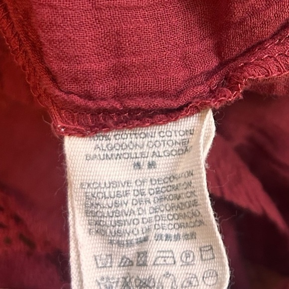 Free People Perfectly Victorian Embroidered Rust Mini Dress- Size Small-Red - Picture 13 of 16